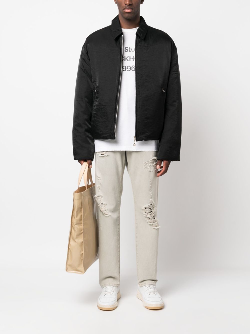 Acne Studios Gewatteerd shirtjack - Zwart