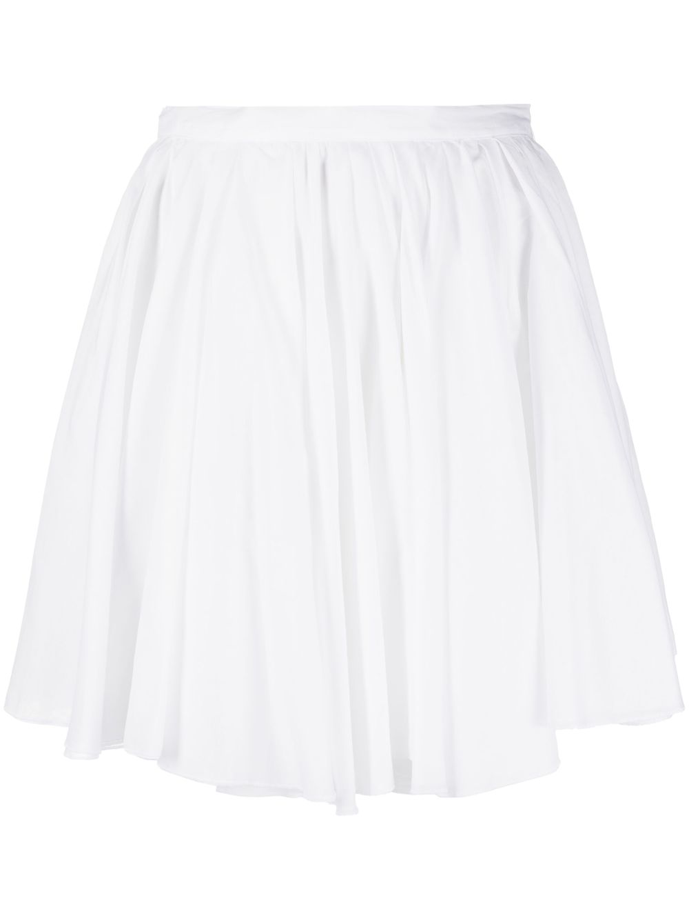 The Andamane High-rise Pleated Cotton Miniskirt In Weiss 