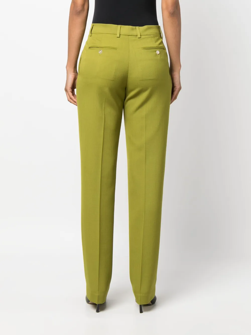 Acne Studios Mid-rise Tailored Trousers in Green, view 4