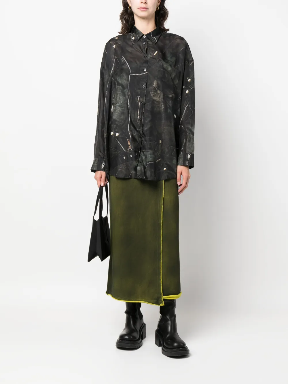 Acne Studios Blouse met print - Zwart