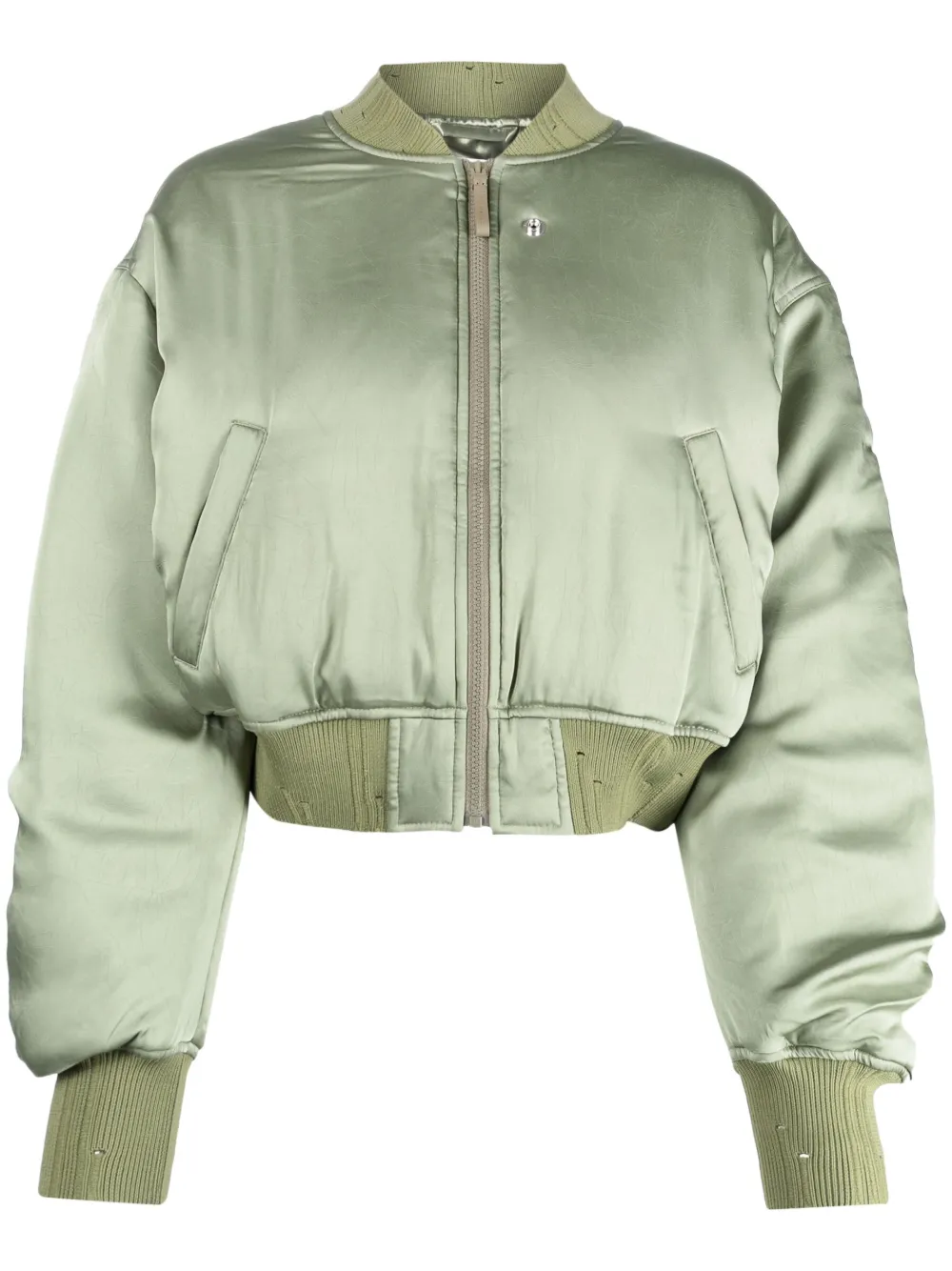 Green cropped jacket on sale ladies