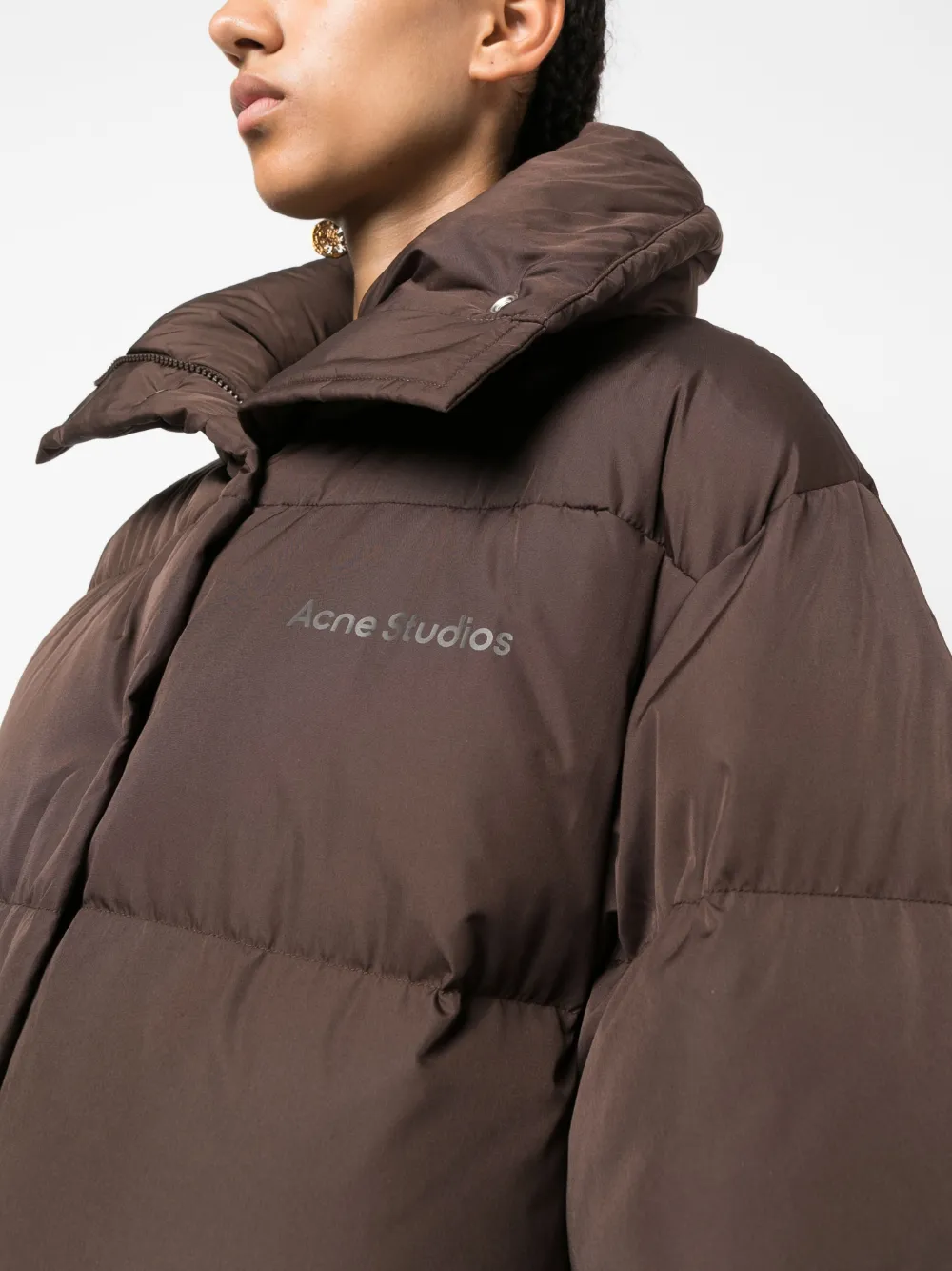 Acne Studios logo-print Quilted Jacket - Farfetch