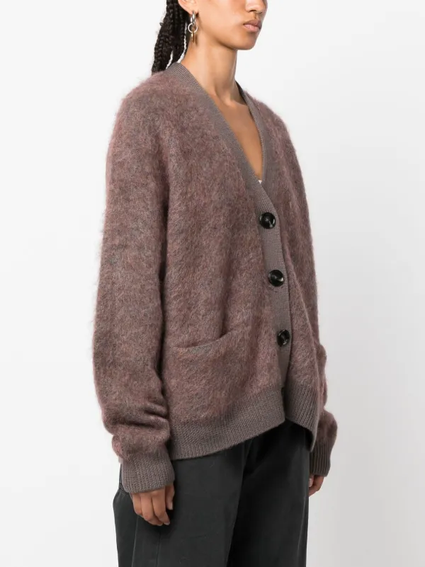 Acne Studios V-neck Felted Wool Cardigan - Farfetch