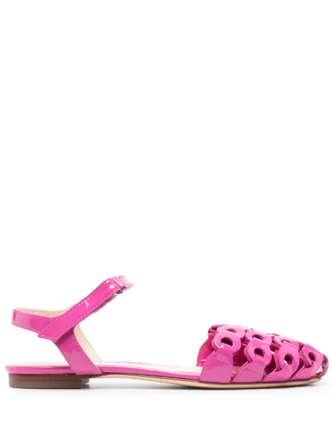 AGL high-shine finish ankle-strap sandals