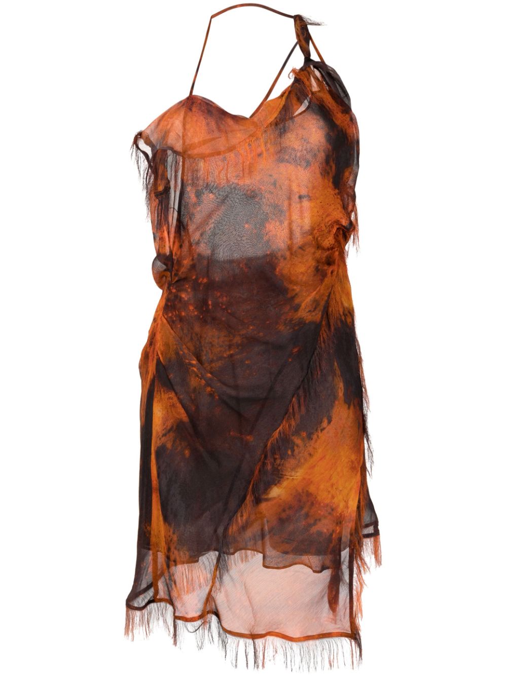 Acne Studios Asymmetrische mini-jurk Oranje