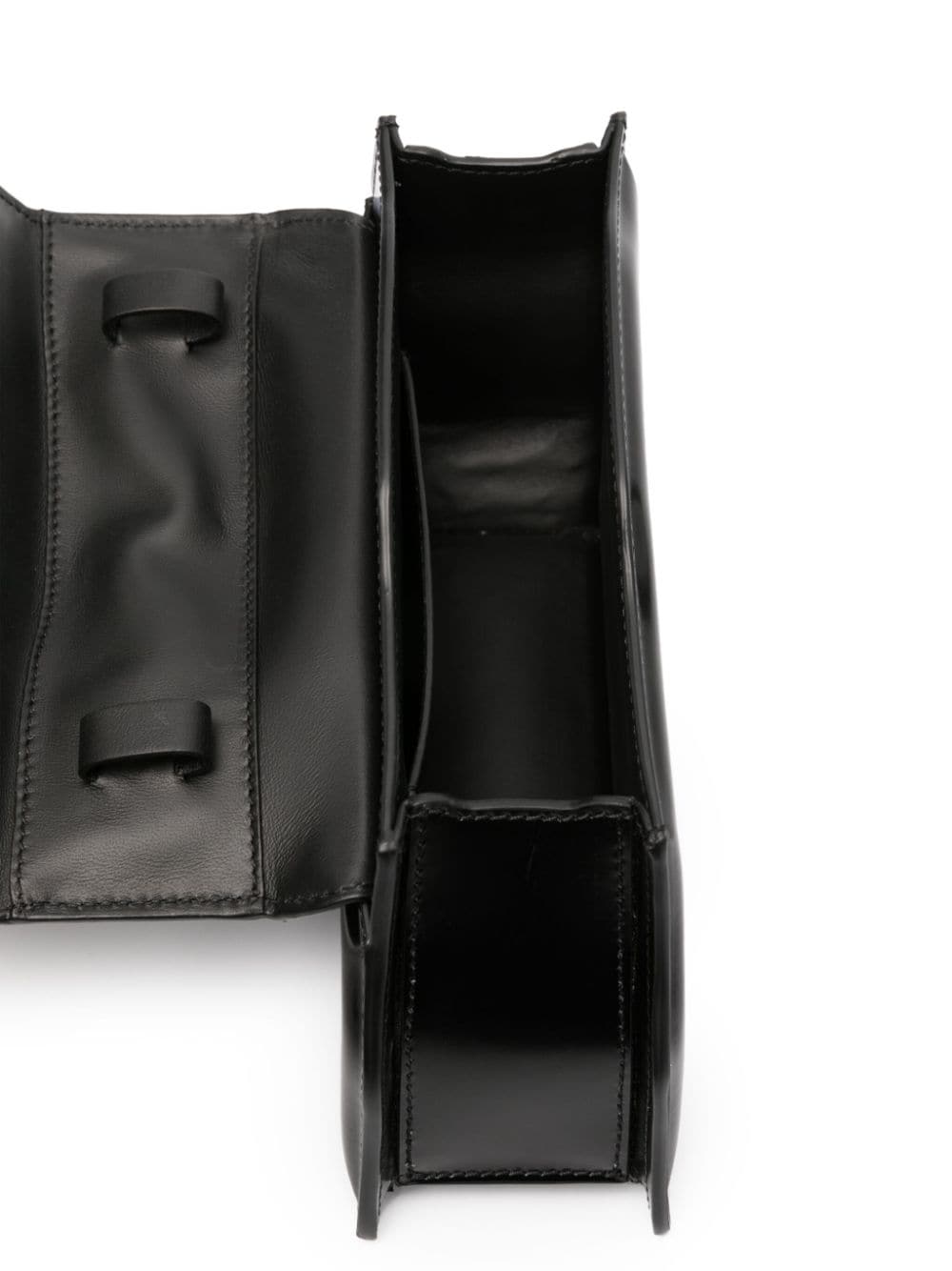 Shop Acne Studios Distortion Wavy Leather Shoulder Bag In Black