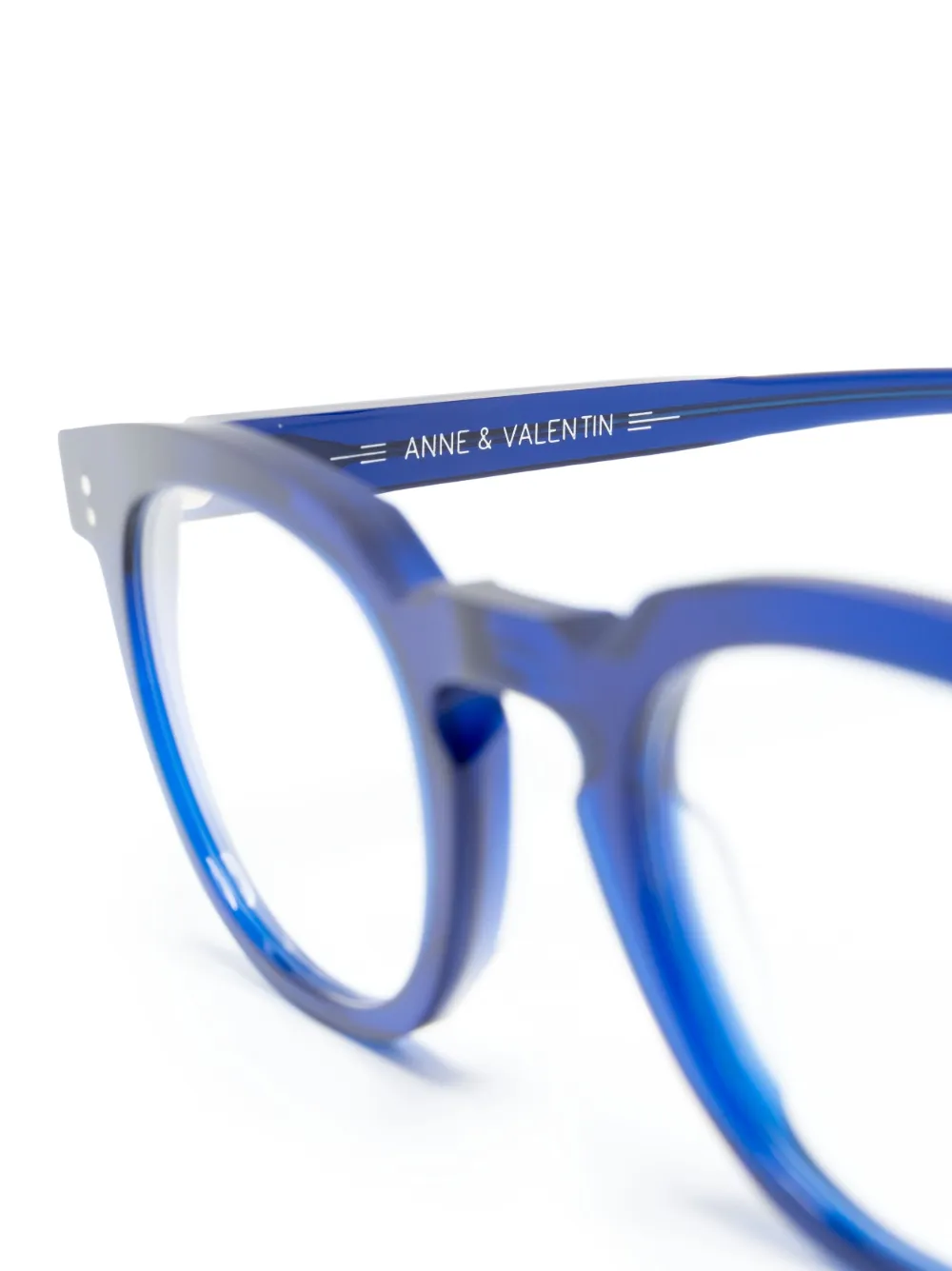  Anne & Valentin Dryden Round-frame Glasses - Blue 