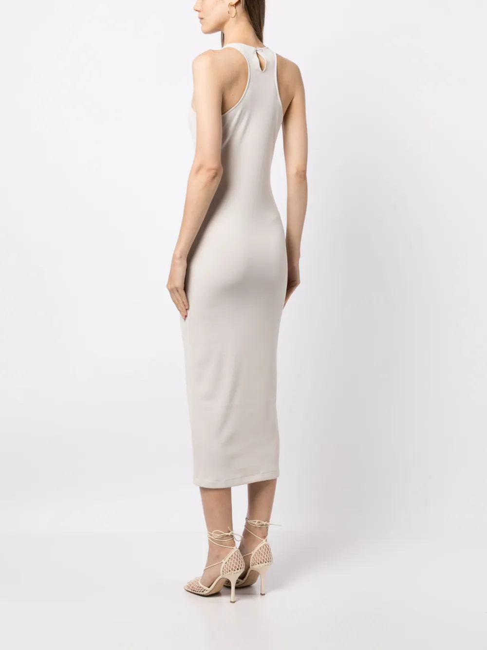 Shop Anouki Racerback Midi Dress In White