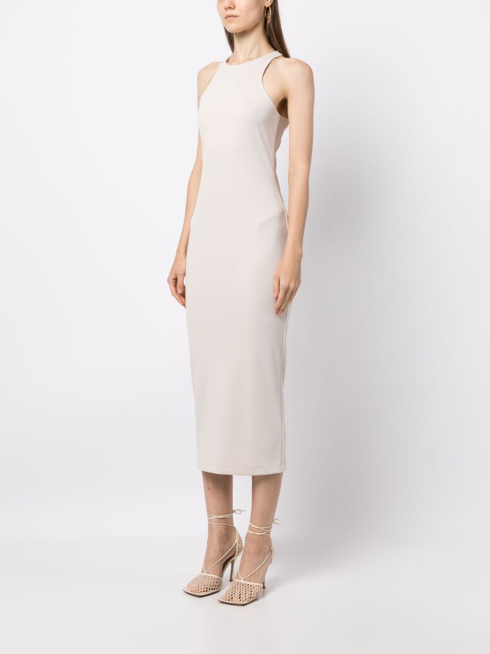 Shop Anouki Racerback Midi Dress In White