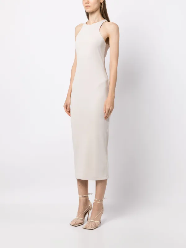 white racerback midi dress ANOUKI racerback midi dress