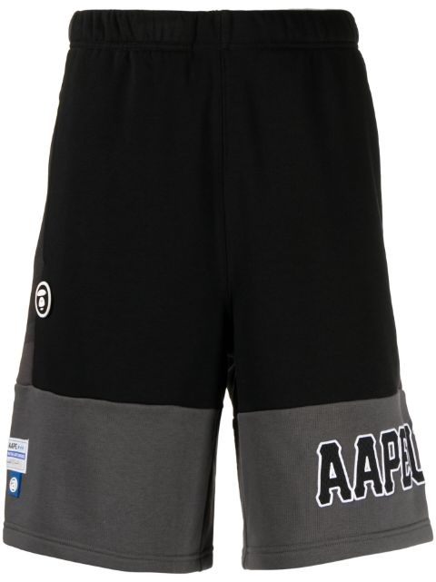 AAPE BY *A BATHING APE logo-print camouflage-print track shorts Men