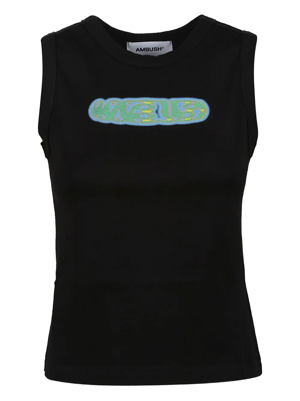 AMBUSH graphic sleeveless top Zwart