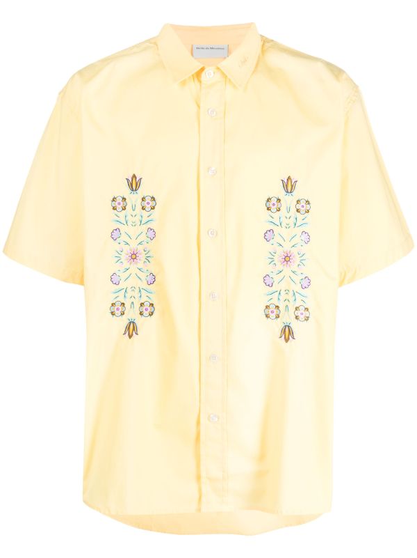 Yellow 2024 embroidered shirt