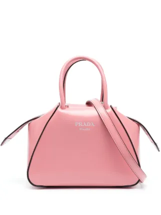 Prada Supernova Brushed Leather Tote Bag | Pink | FARFETCH