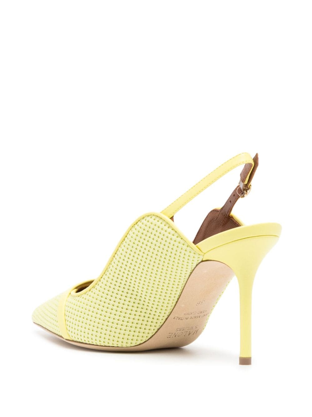 Shop Malone Souliers Marion 85 80mm Leather Pump In Yellow