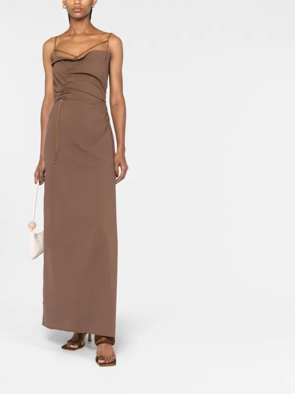 Jacquemus La Robe Gaua Maxi Dress | Brown | FARFETCH