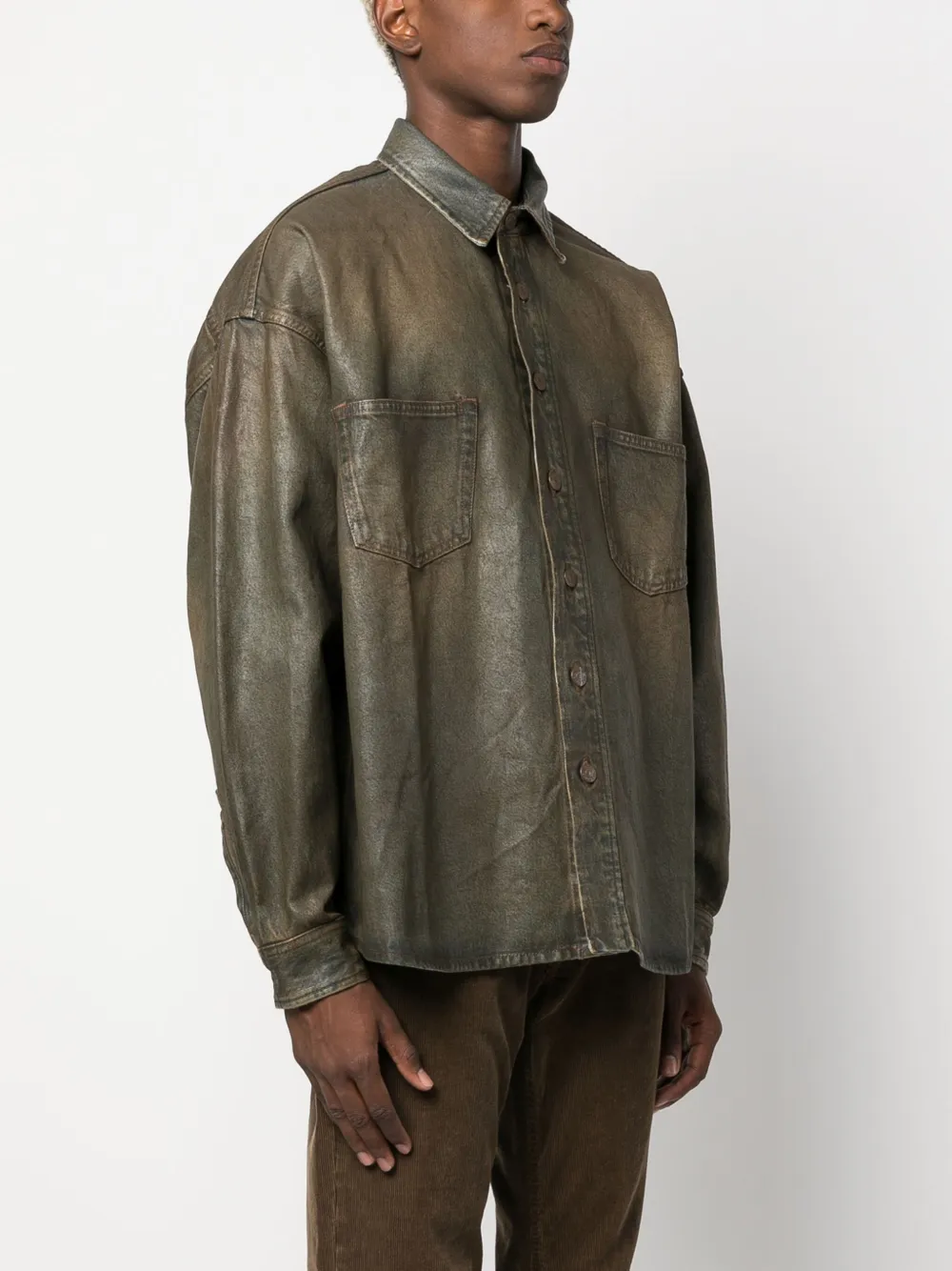 Acne Studios waxcoated Denim Shirt Jacket Farfetch