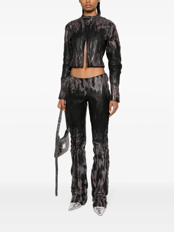 Acne Studios faded-effect Flared Trousers | Black | FARFETCH