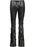 Acne Studios faded-effect flared trousers - Black