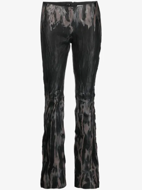 Acne Studios pantalon évasé à effet délavé