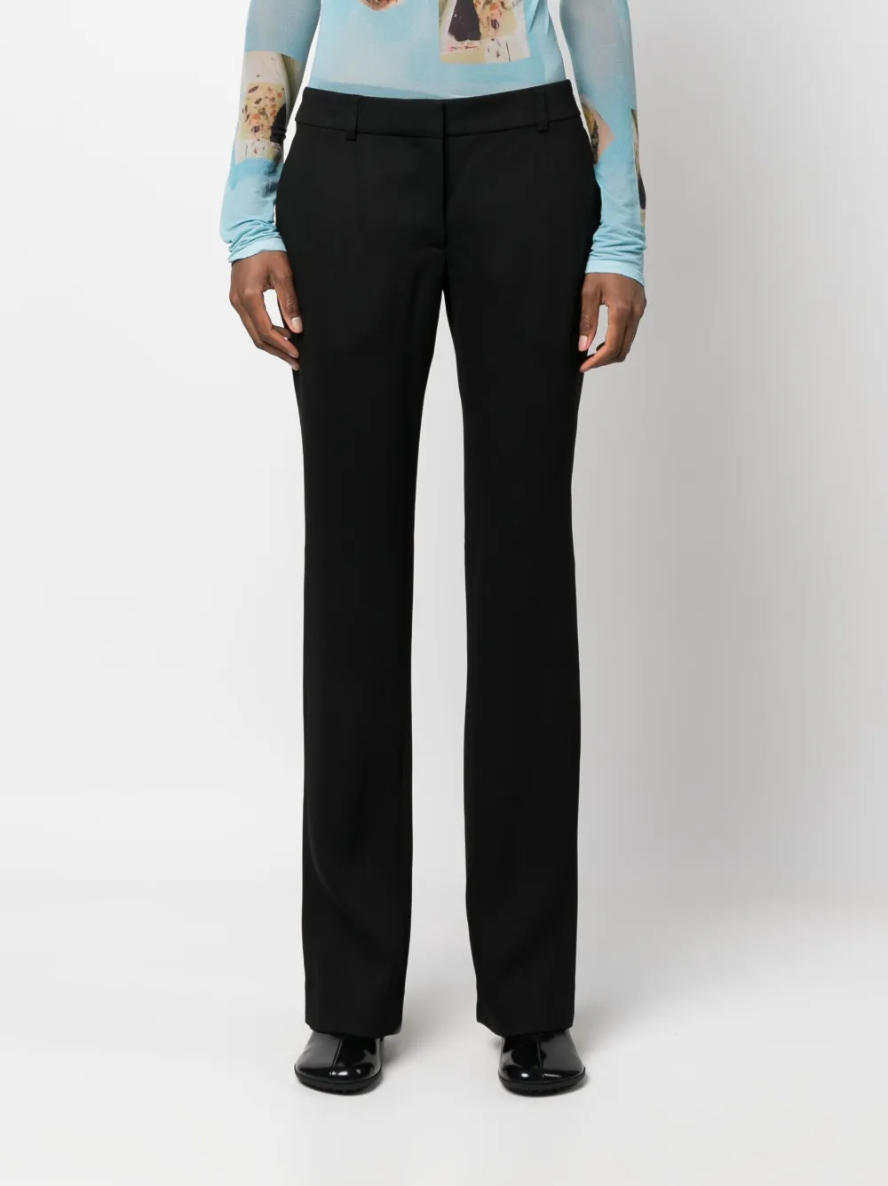  Acne Studios Low-rise Flared Trousers - Black 