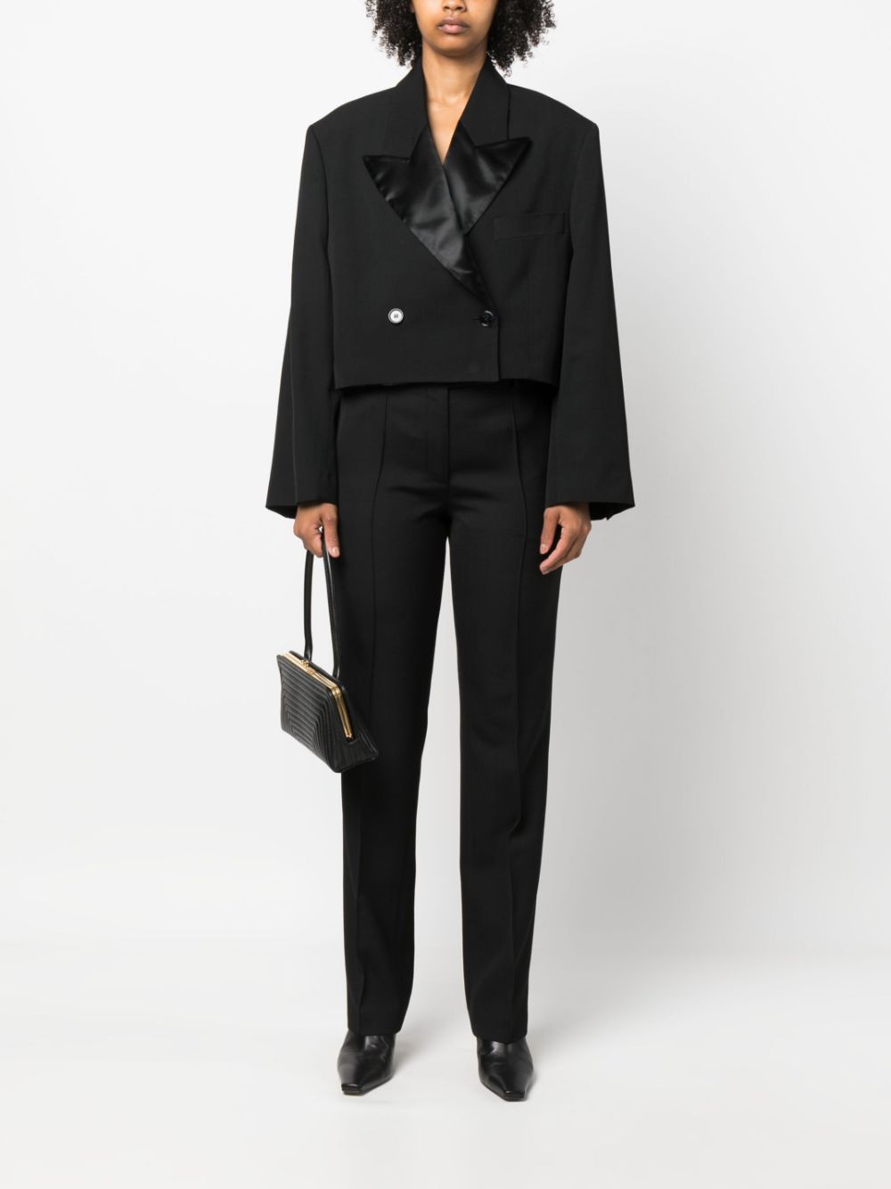 Acne Studios mid-rise tailored trousers - Zwart