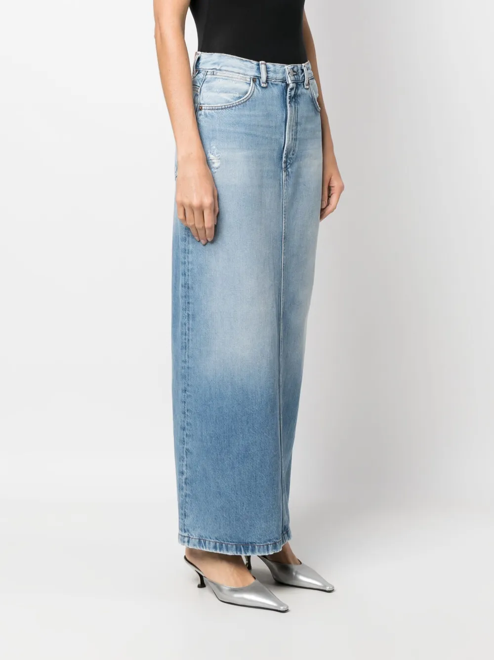 ACNE STUDIOS HIGH-WAISTED DENIM MAXI SKIRT