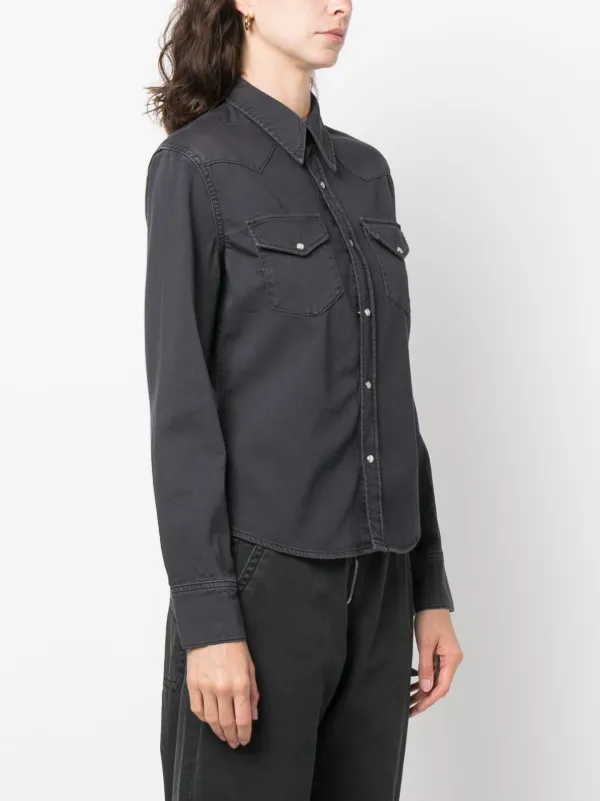 Acne Studios ロングスリーブ デニムシャツ | グレー | FARFETCH JP