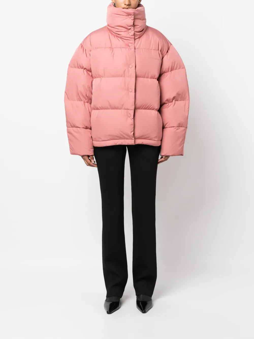 Acne Studios Donsjack met trechterhals - Roze