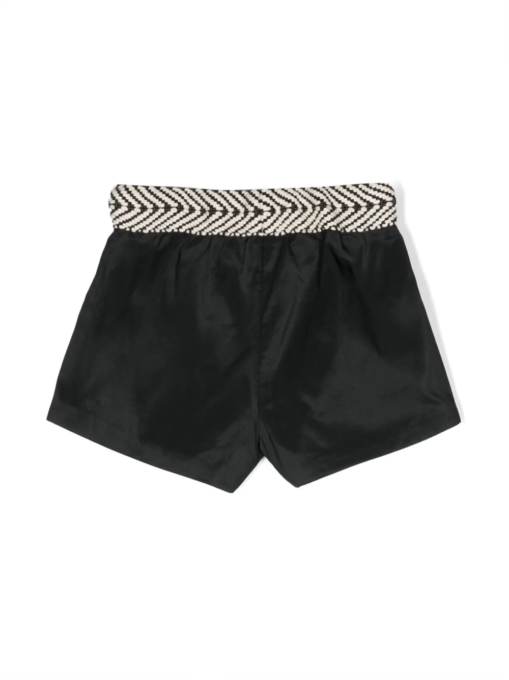 Elisabetta Franchi La Mia Bambina embroidered-logo casual shorts - Zwart