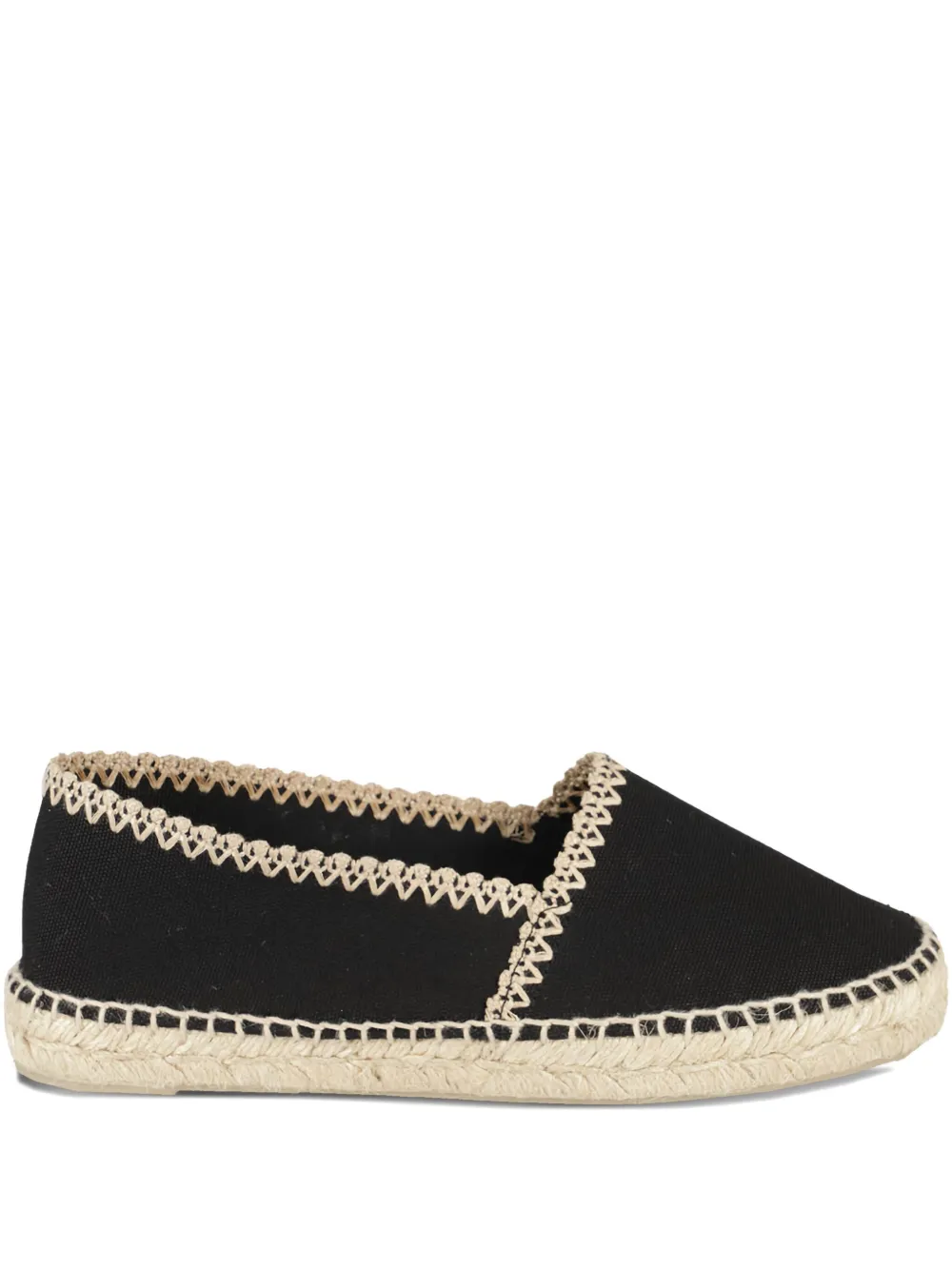 Castañer whipstitch-trim espadrilles 100 NERO