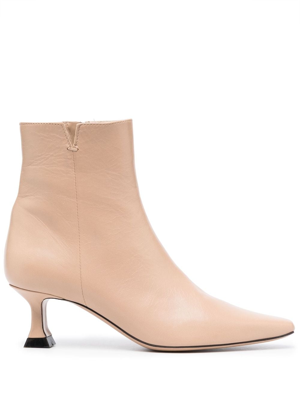 Shop Roberto Festa Luna 50mm Pointed-toe Leather Boots In Neutrals
