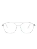 TOM FORD Eyewear pilot-frame clear-lenses glasses - Neutrals