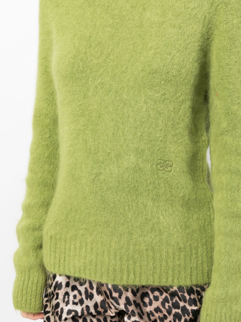 GANNI Brushed Knitted Top Farfetch