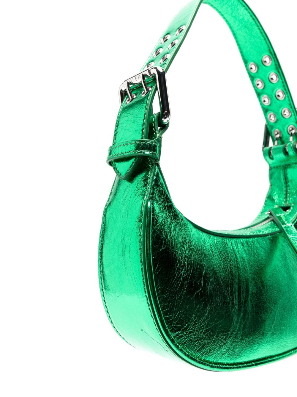 Shop By Far Metallic-effect Tote Bag In Green
