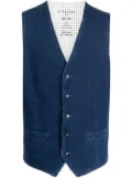 Circolo 1901 polka dot-print denim waistcoat - Blue