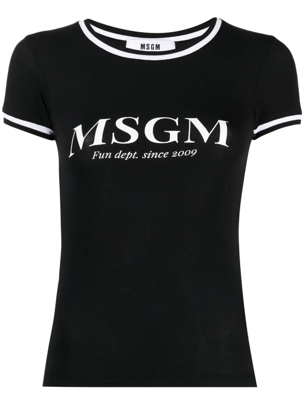 Msgm Logo-print Short-sleeve T-shirt In Black