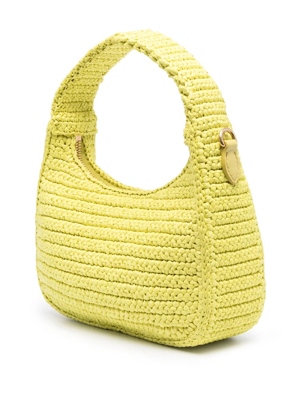 Crocheted yellow handbag Designer shoulder bag Mustard bag with