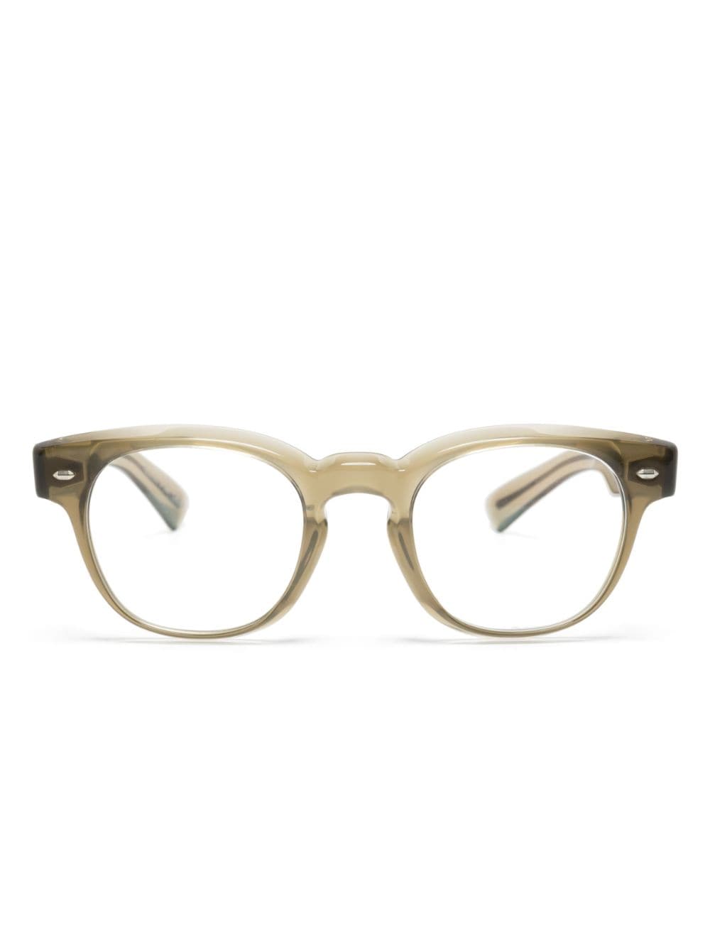 Oliver Peoples Allenby Transparent-frame Glasses In Neutral