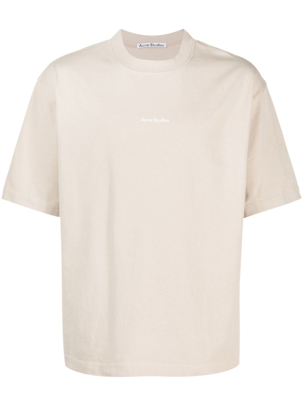 Acne Studios Logo-print Cotton T-shirt In 中性色