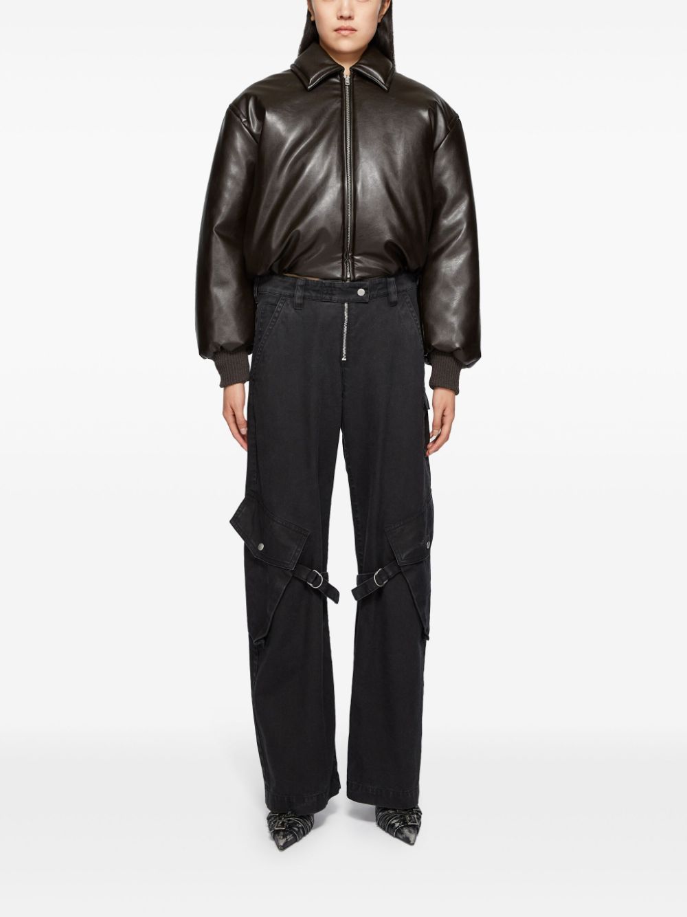 Acne Studios coated bomber jacket - Brown