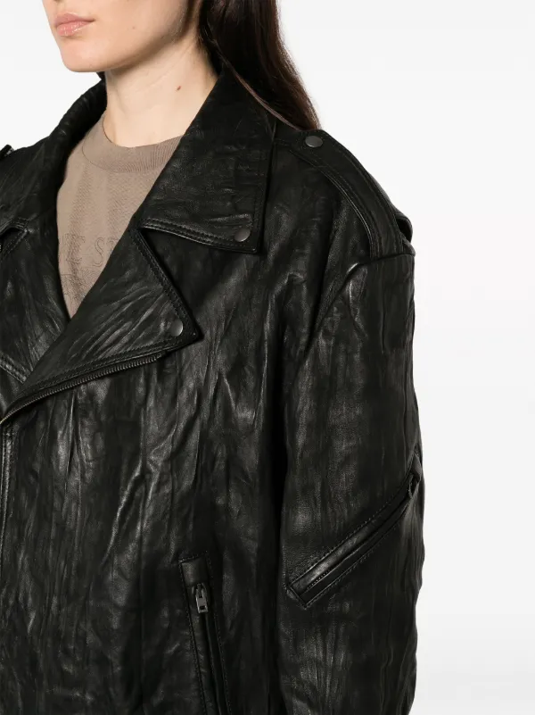 Acne oversized hotsell leather jacket