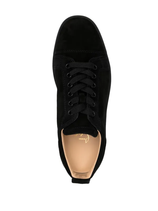 Christian Louboutin Baskets En Daim à Lacets Noir FARFETCH FR