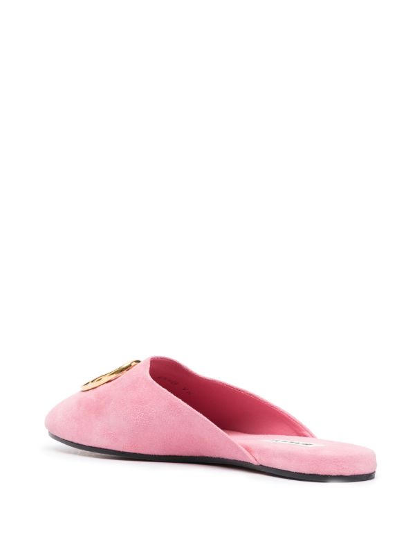 Pink on sale velvet slippers