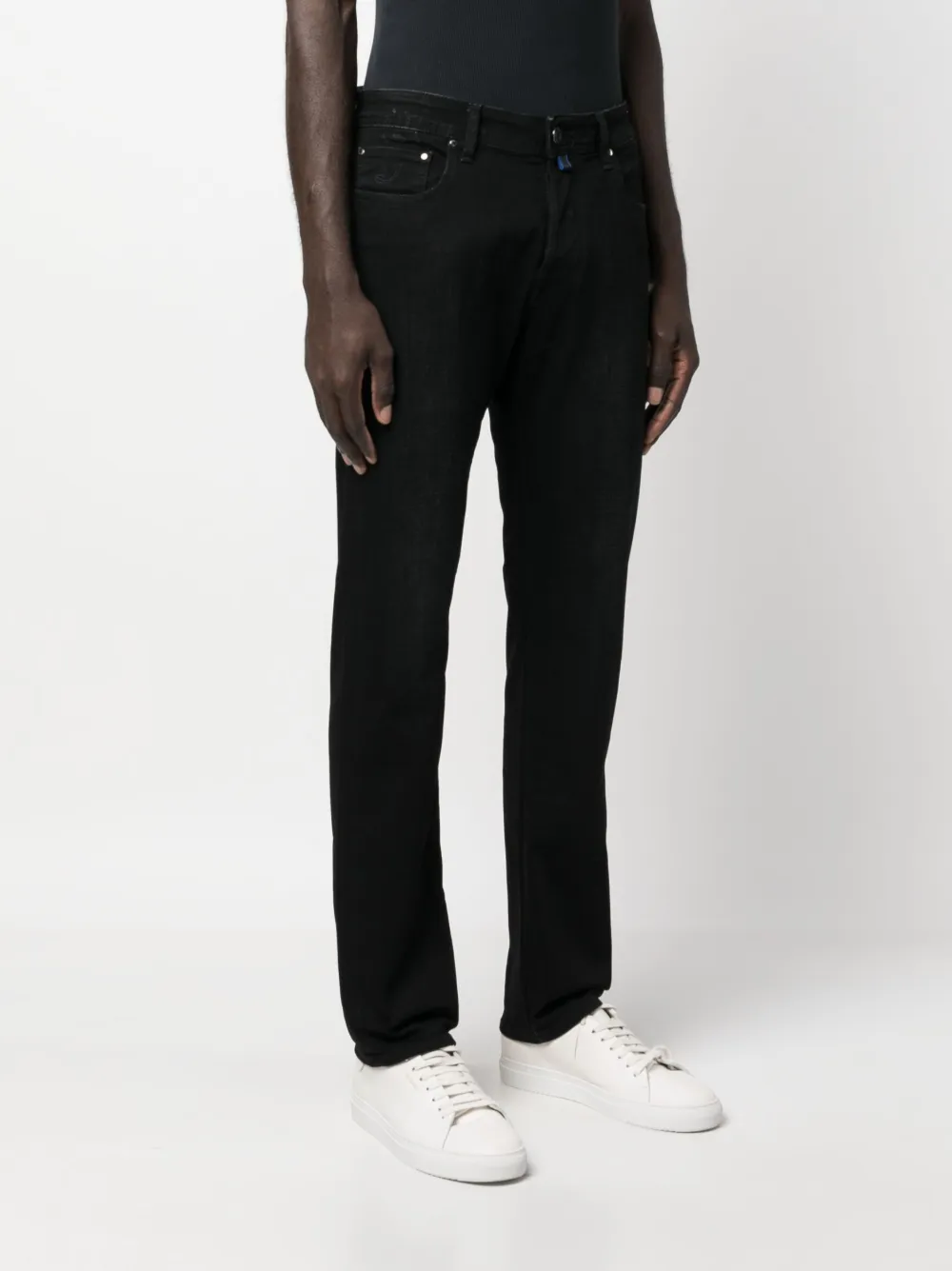  Jacob Cohën Logo-patch Straight-leg Jeans - Black 