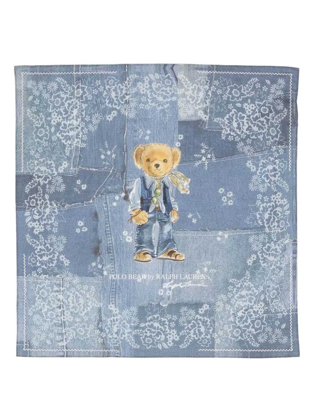 POLO RALPH LAUREN POLO BEAR-PRINT SCARF 