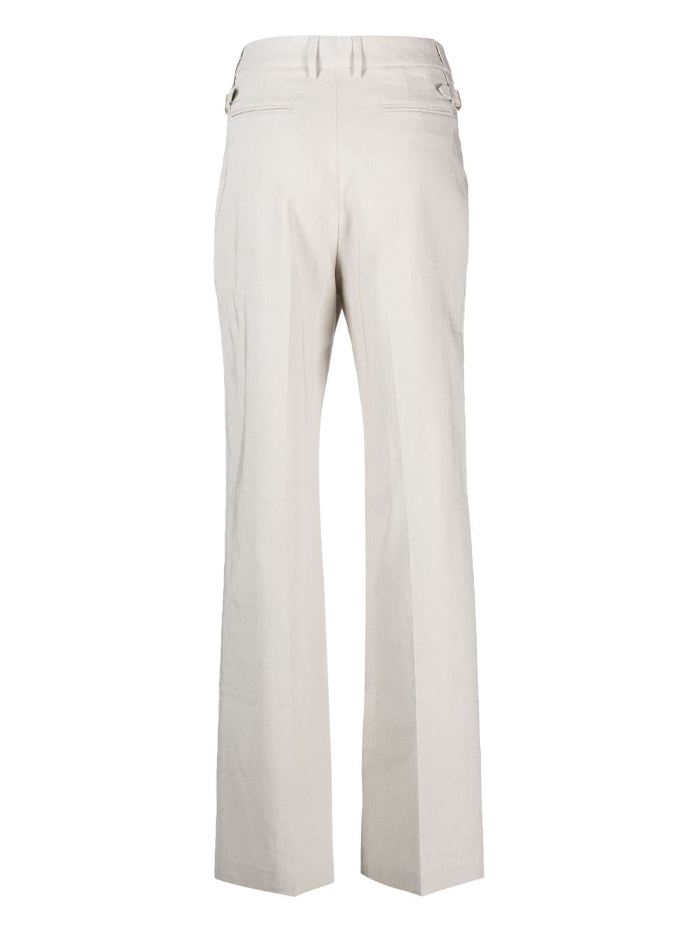 Shop Pt Torino Tailored Wide-leg Trousers In Grau
