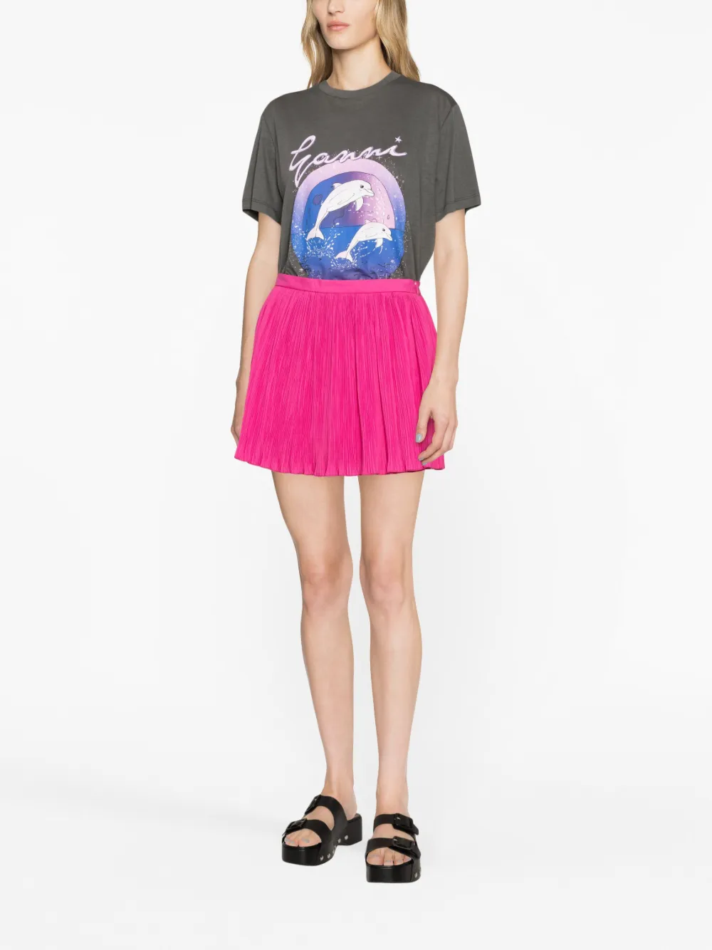 RED Valentino Geplooide shorts - Roze