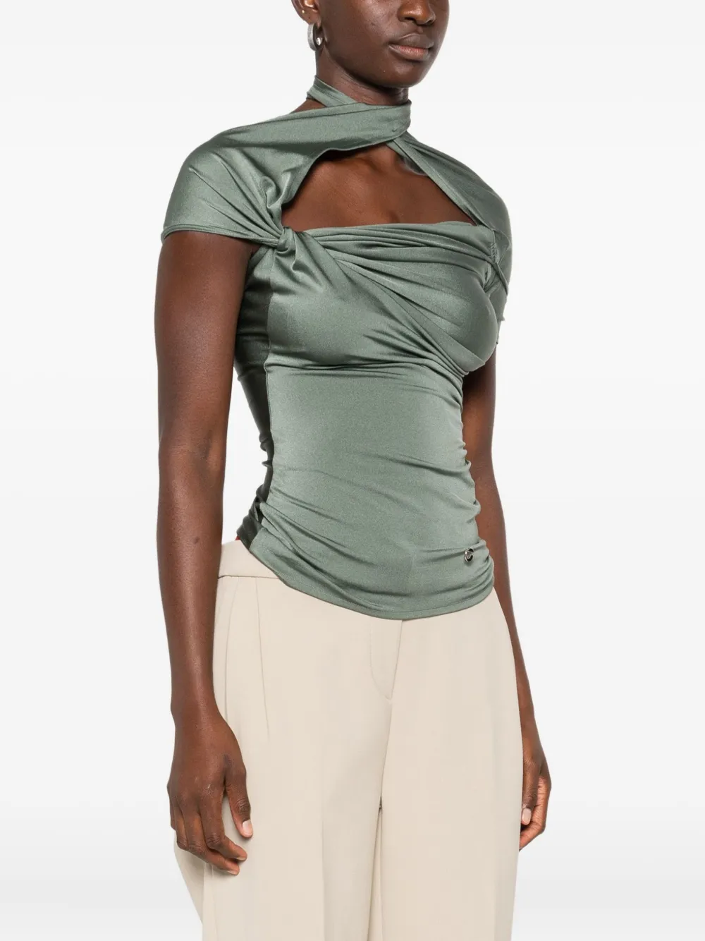 Coperni Gedrapeerde top Groen