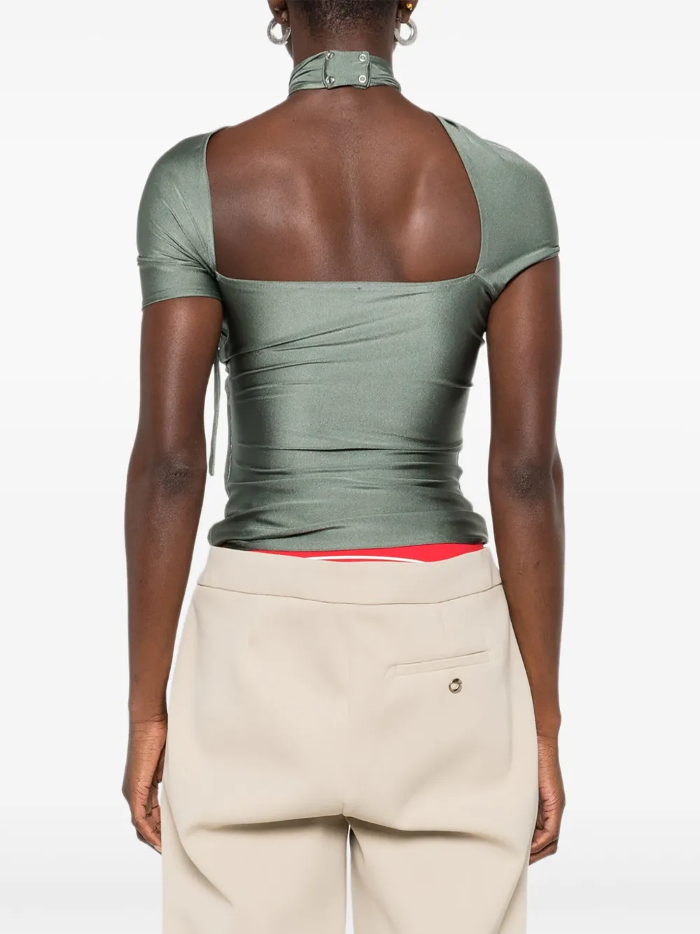 Coperni Gedrapeerde top Groen